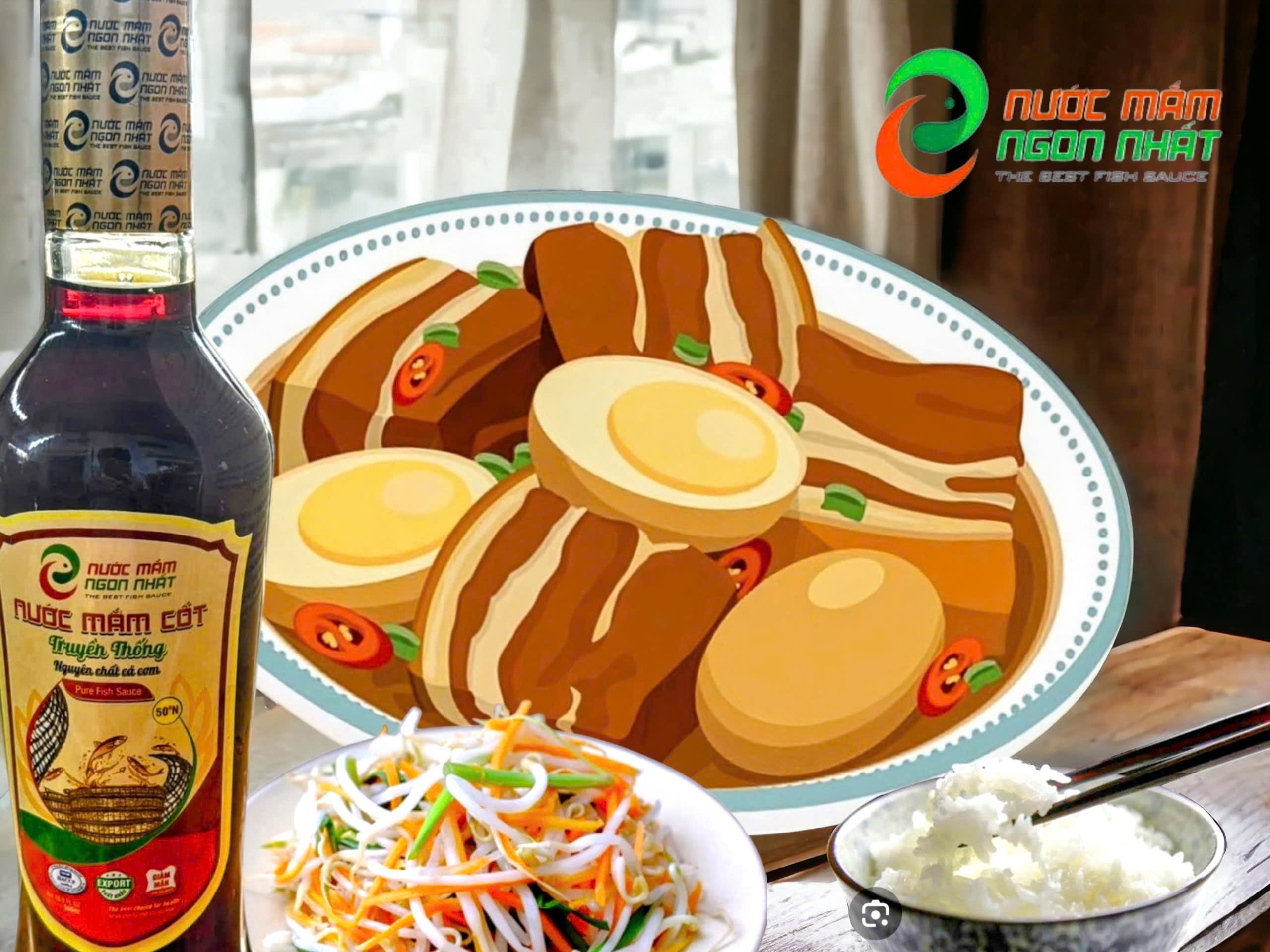 Thịt kho tàu với Nước Mắm Ngon Nhất không thể thiếu trên mâm cơm Tết