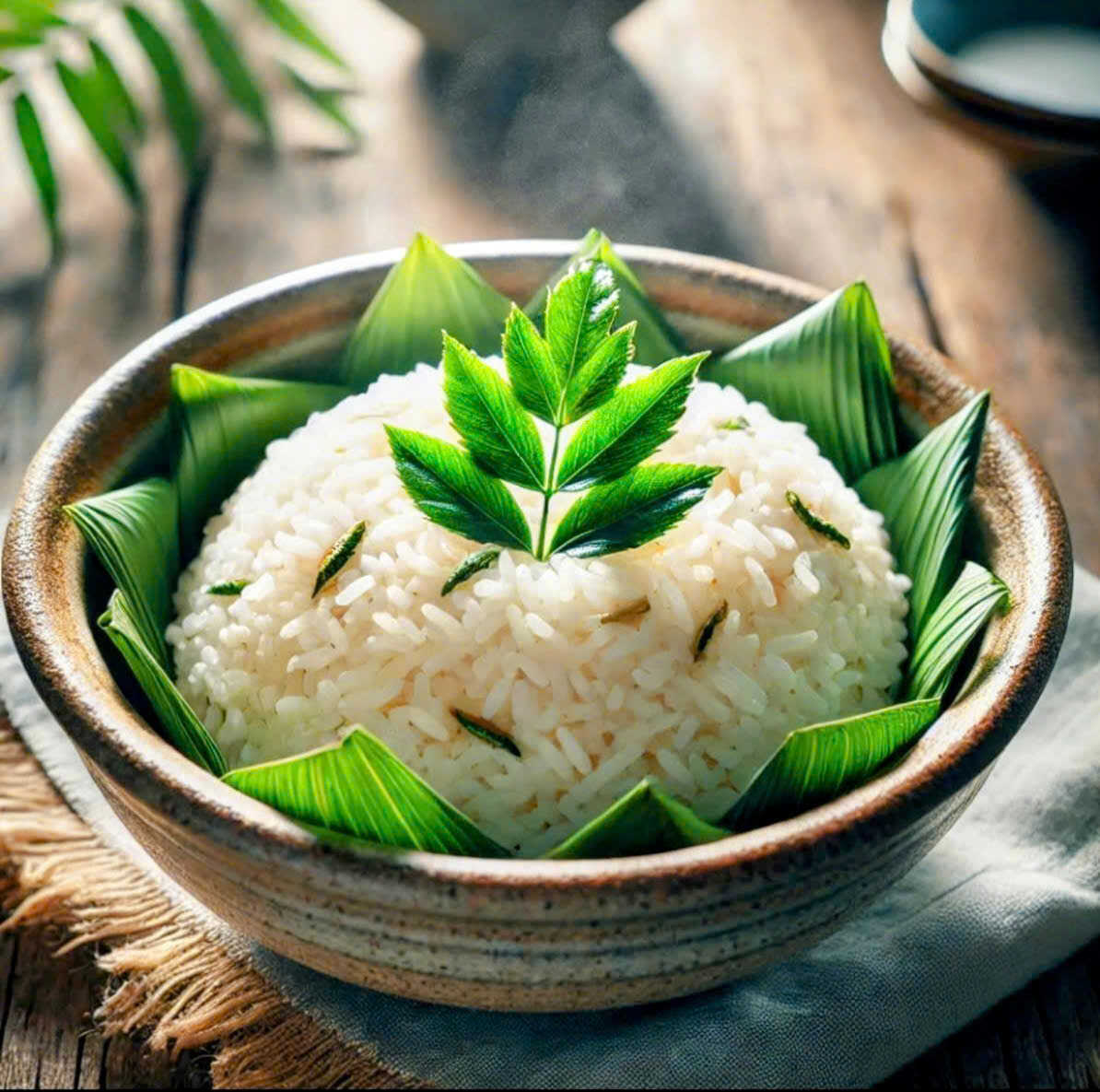 Cơm ST25 lá dứa nước cốt dừa làm từ Gạo ST25 siêu ngon, hấp dẫn