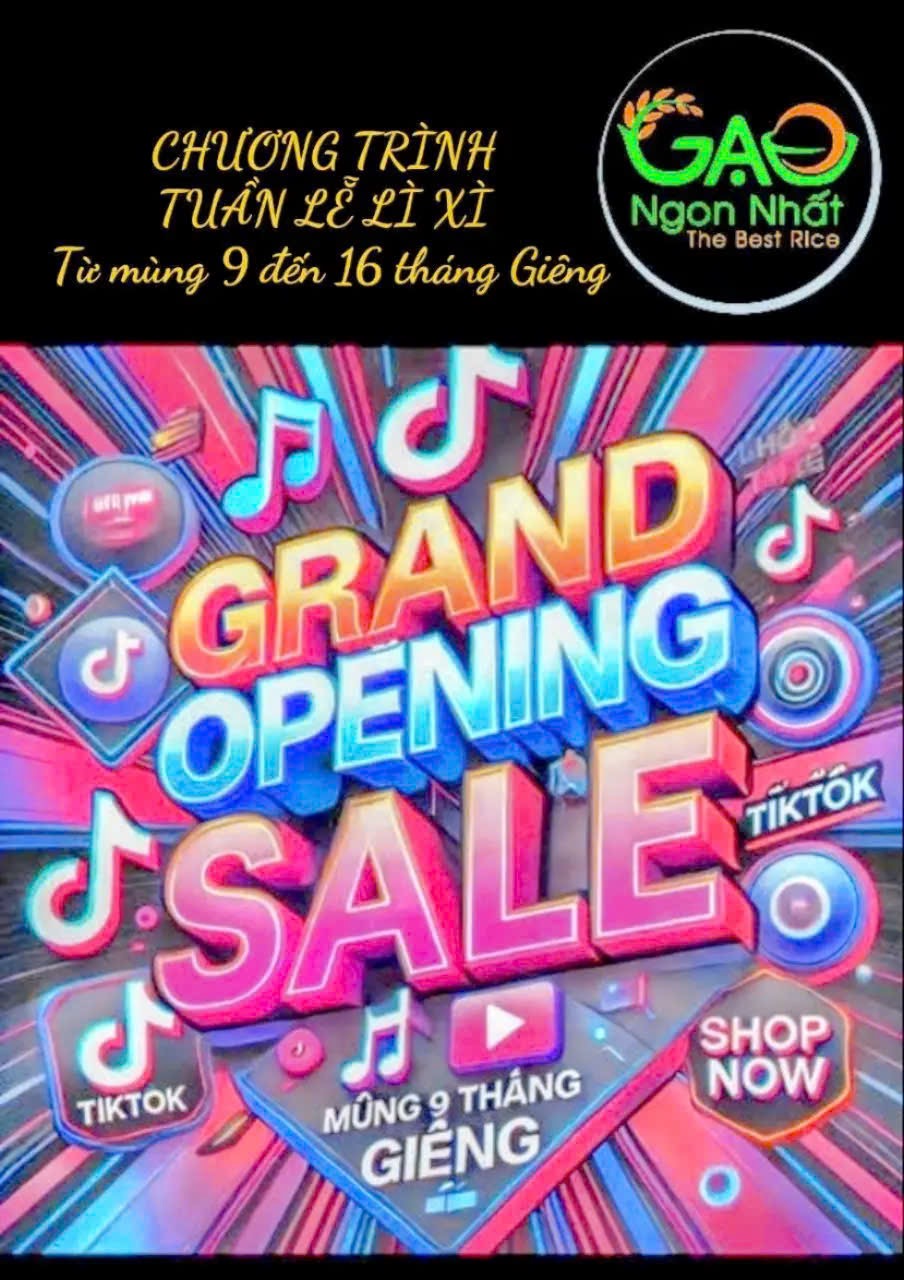 Công ty Gạo Ngon Nhất lì xì Tết cho khách hàng mua Gạo ST25 Lúa Tôm Thế Hệ Mới trên TikTok