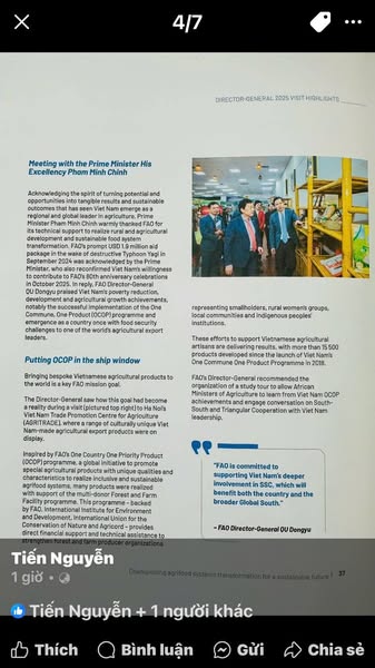 Bình luận bài báo của tổ chức FAO mới xuât bản: “Góp phần lan tỏa giá trị nông sản Việt”