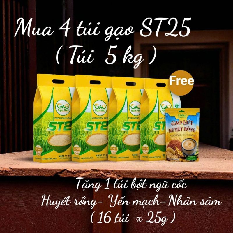 mua-4-tui-gao-st25-tang-1-tui-bot-ngu-coc-huyet-rong