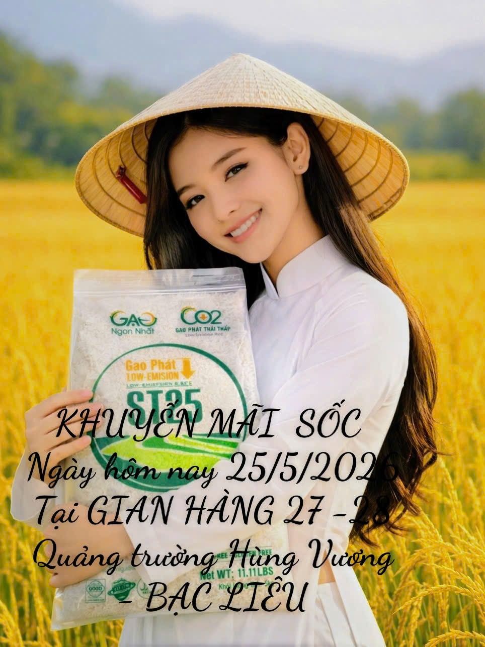 Giảm 20% Gạo ST25 Ngày Cuối – Gạo Ngon Nhất tại Hội Thi Gạo Ngon ĐBSCL 2027