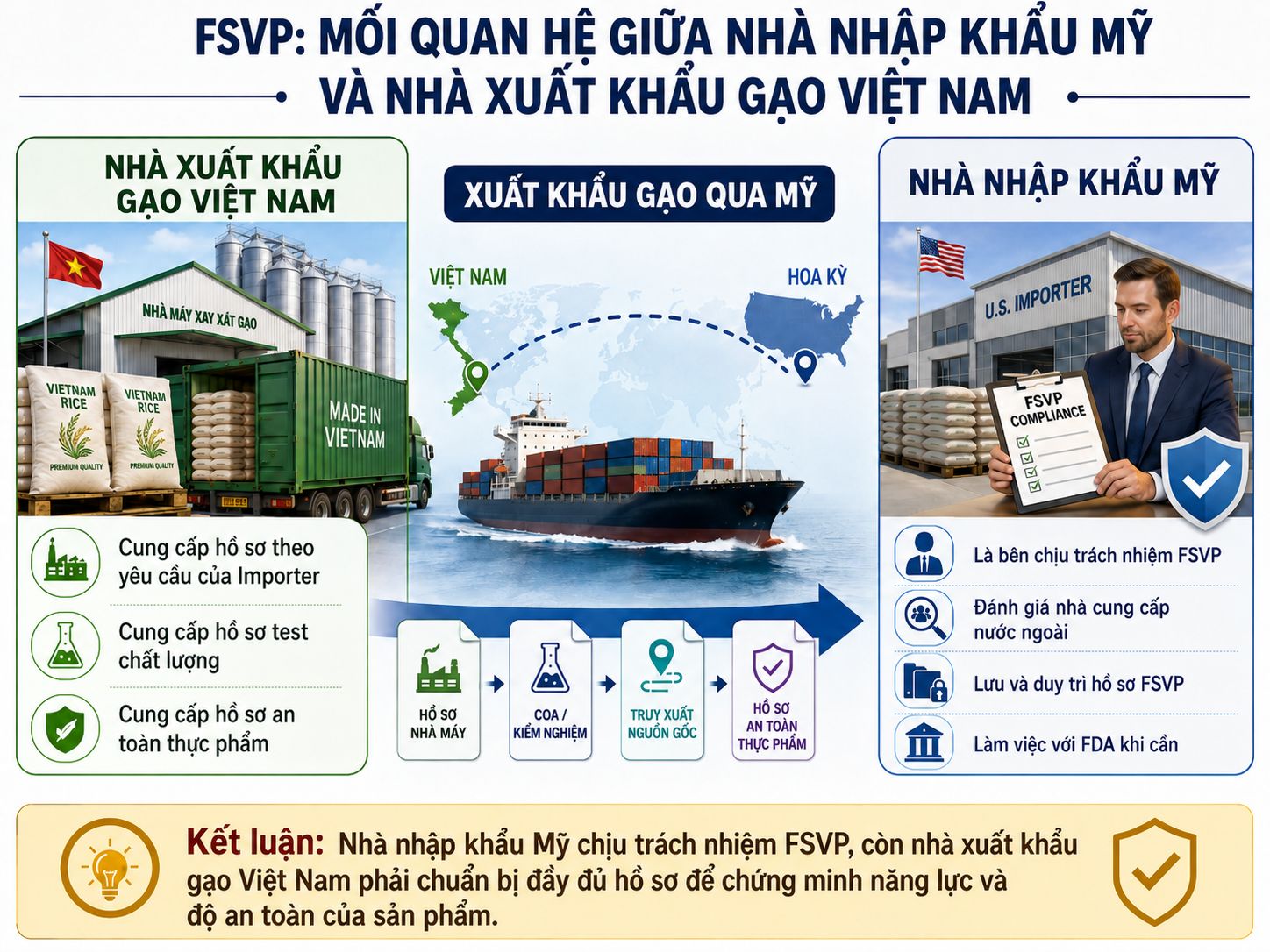 GẠO NGON NHẤT sẵn sàng đáp ứng quy định FSVP của Mỹ