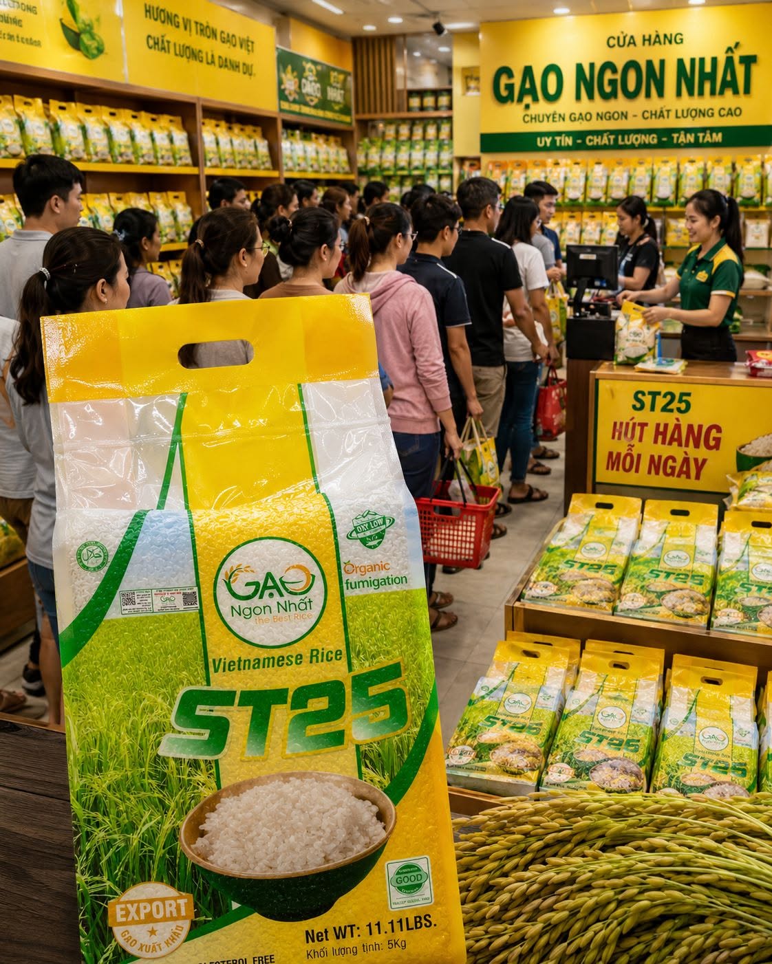 Gạo ST25 GẠO NGON NHẤT giữ chất lượng giữa mùa mưa